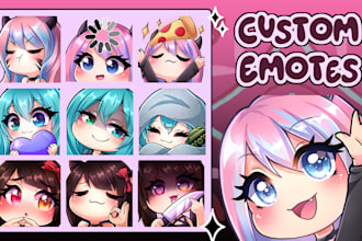 create cute chibi emotes for twitch and discord