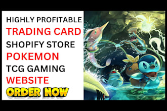 design trading card website pokemon shopify store tcg pokemon gaming website