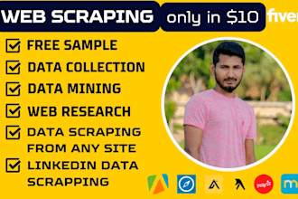 do web scraping, data scraping, data extraction and data mining from any website