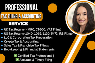 file cpa USA llc income tax return, corporate us taxes, 1040, 1120, 5472, 1065