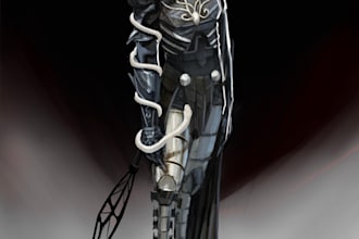 draw character, weapon, full body