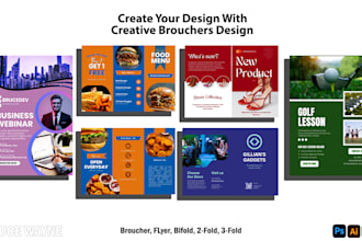 design a custom trifold or bifold brochure for you