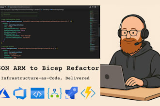 refactor your existing json arm template to bicep
