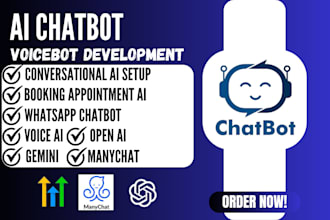 develop custom ai chatbot using langchain, open ai, llm, gemini, ghl voice ai