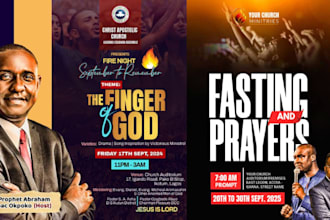 design church flyers, posters, event flyers, social media, church logo design