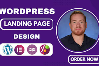 create wordpress landing page design, sales page or squeeze page