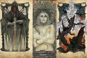 do custom tarot card playing card tcg card game design in any style card game