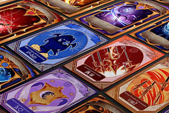 design card game template board game playing card trading card tarot zodiac tcg