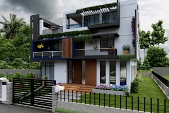 do 3d exterior and interior house design modeling and architectural 3d rendering