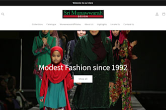 design islamic wear shopify store hijab clothing website muslim costume store