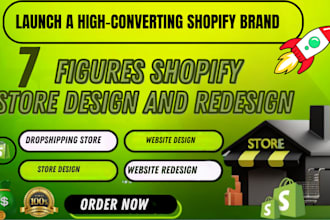 build shopify store dropshipping store shopify store design store redesign etsy