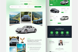 do car rental website or landing page UI design