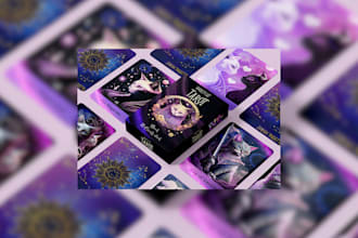design card game deck playing card illustration, board design and game card box