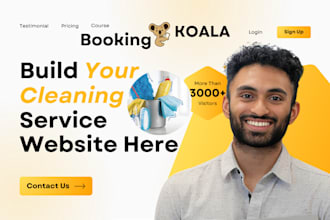 redesign cleanning service website booking koala website office cleaning website