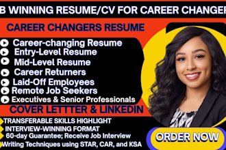 write career changing resume mid level, entry level, career returners, laid offs