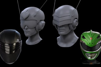 3d printable power ranger cosplay helmet 3d costume 3d armor props
