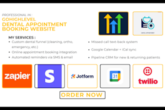 design dental appointment booking website healthcare clinic homecare website
