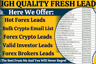 provide hot forex leads, bulk crypto email list, coinbase leads, binance leads