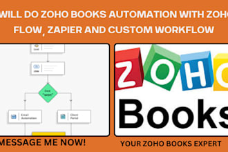 do zoho books automation with zoho flow zapier and custom workflow