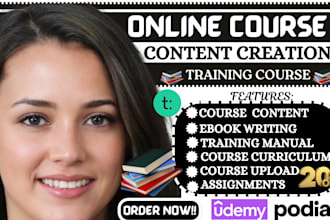 be ebook ghostwriter, online course content creation, training manual curriculum