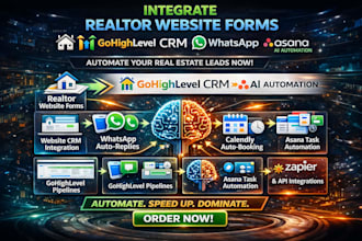 integrate realtor website forms gohighlevel CRM whatsapp asana ai automation
