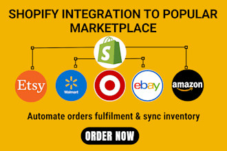 integrate shopify to marketplace amazon ebay walmart etsy for product listing