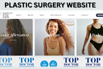 build plastic surgery landing page cosmetic surgery website