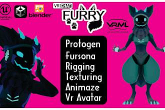 do custom vrchat avatar, vtuber avatar, furry model, nsfw