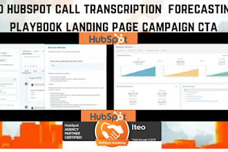 do hubspot call transcription  forecasting playbook landing page campaign cta