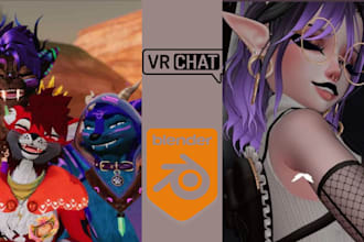 create nsfw furry avatar fursona vrchat PC quest vrc vtuber vseeface model