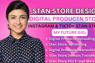 stan store design, shopify store design tiktok shop stan store beacons ai