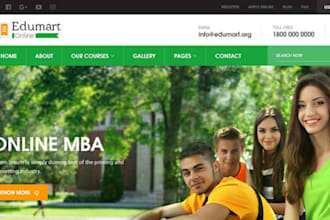 design education website school, college and university website on wordpress