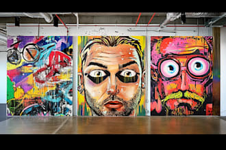 create custom graffiti art designs murals and wall arts