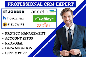 setup jobber crm efficy accelo fieldwire zapier integration houzz pro procore