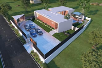 model villa farmhouse, resort,ue render, archviz, cottage, landscape,walkthrough