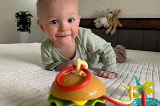 make lifestyle photos with the baby amazon product