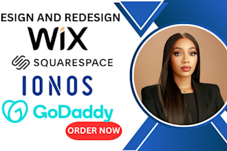 create professional website on wix squarespace ionos godaddy
