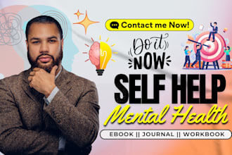 ghostwrite self help ebook, affirmation journal workbook, diary, mental health