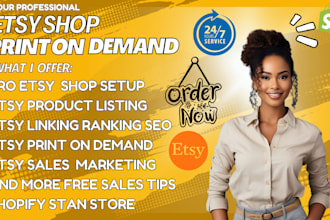 setup etsy shop shopify stan store etsy pod digital products design