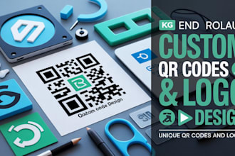 design professional qr code generator, custom qr code logo in 2 hours