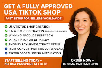create USA tik tok shop usa tik tok account for non usa resident tiktok shop
