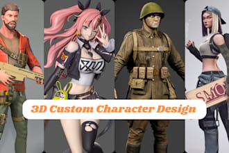 sculpt high quality 3d character model for film, game and 3d printing