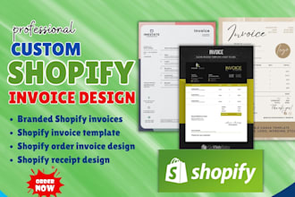 design create custom shopify invoice or packing slip template
