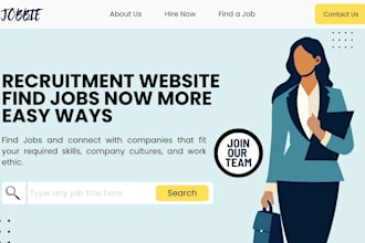 design recruitment website, job board, agency, staffing, consultancy website
