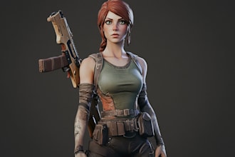 make print or game ready model or 2d character