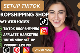 setup manage shopify tiktok shop social media manager tiktok shop dropshipping