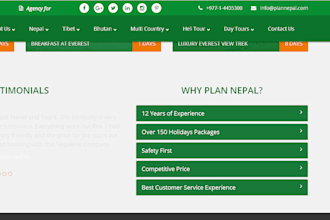 create bike rental and tour packages website
