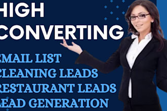 provide exclusive restaurant leads, hotel leads, cleaning email list and leads
