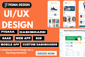 design saas UI UX, dashboard, and mobile app UI in figma, figma website design