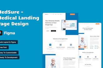 design customized web landing pages, web templates, and figma website design